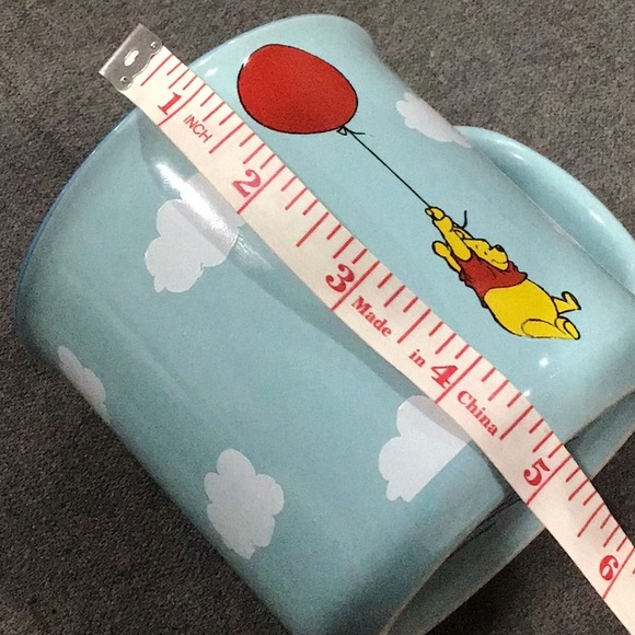 Disney Winnie the Pooh Bear red Balloon Strong Up positive collector mug cup - Picture 5 of 6